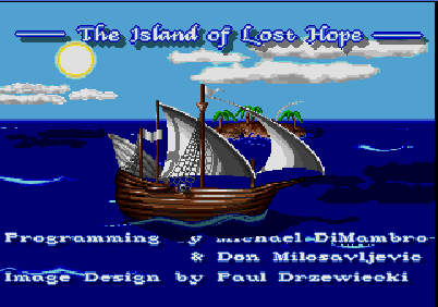 Pixel sail boat drifting across ocean.